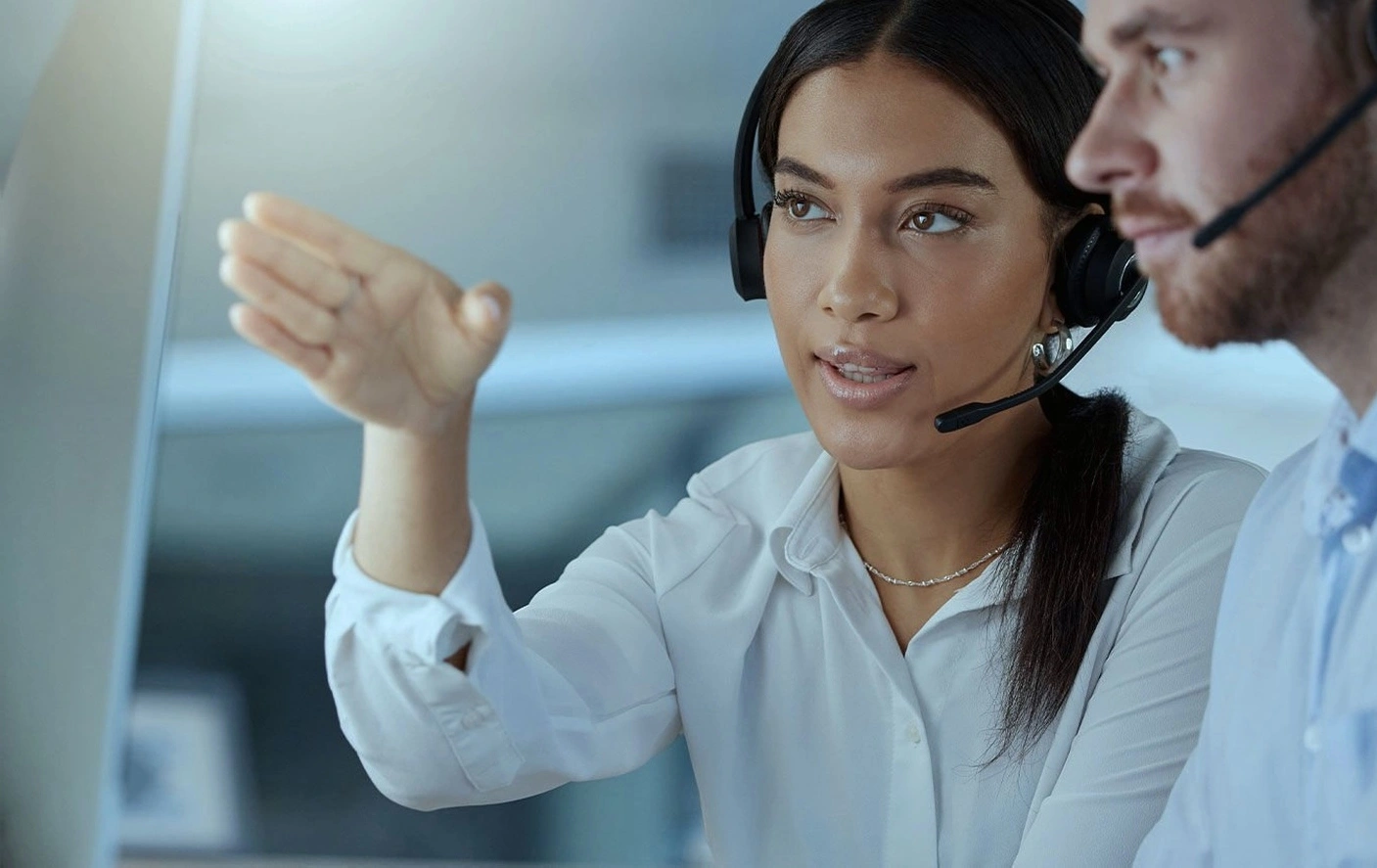 Professional customer service training session